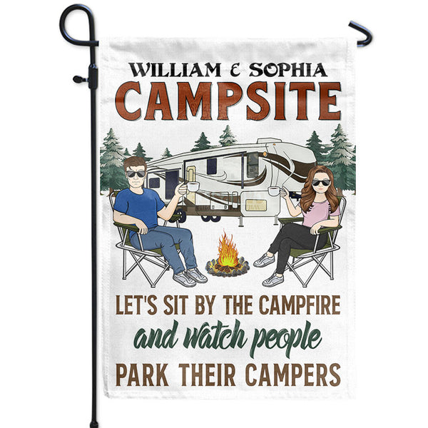 Camping Custom Tumbler Let's Sit By The Campfire Watch People Park