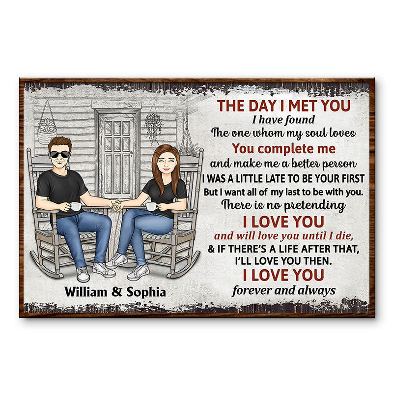 Family Couple The Day I Met You - Couple Gift - Personalized Custom Poster