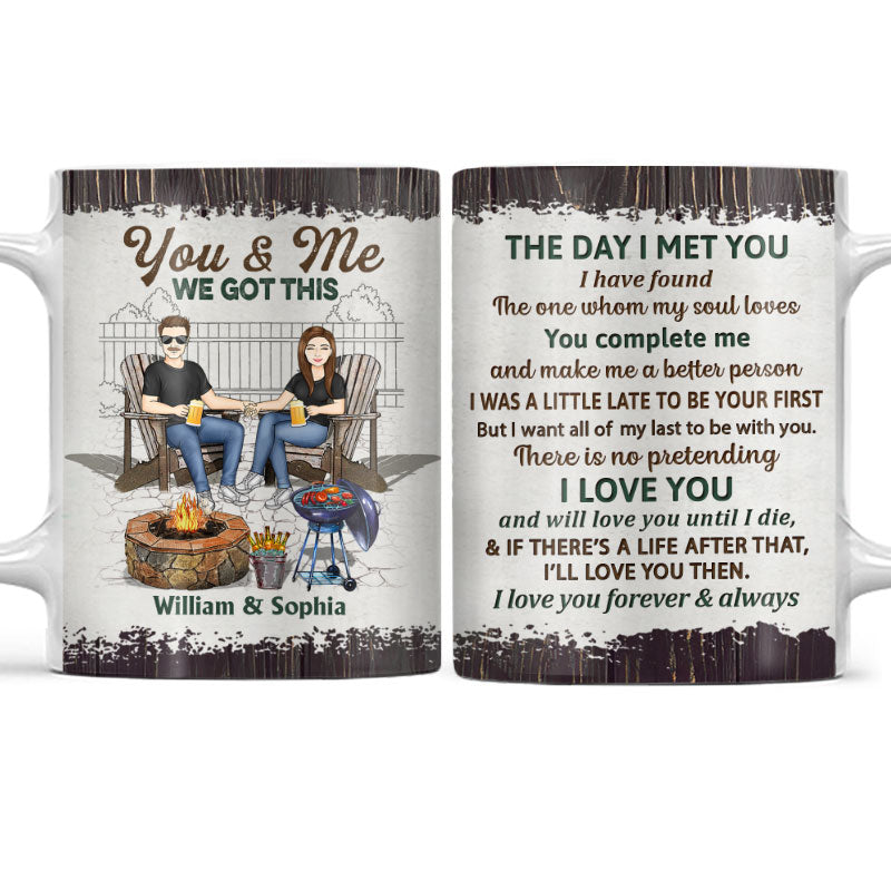 Grilling Family Couple The Day I Met You - Couple Gift - Personalized Custom White Edge-to-Edge Mug