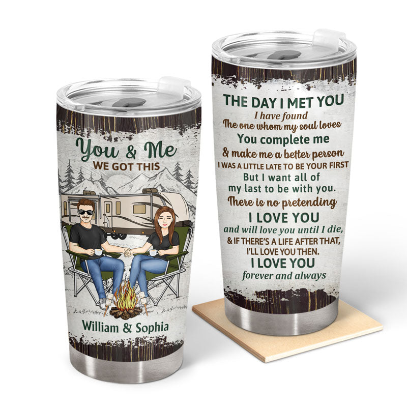 Camping Family Couple The Day I Met You - Couple Gift - Personalized Custom Tumbler
