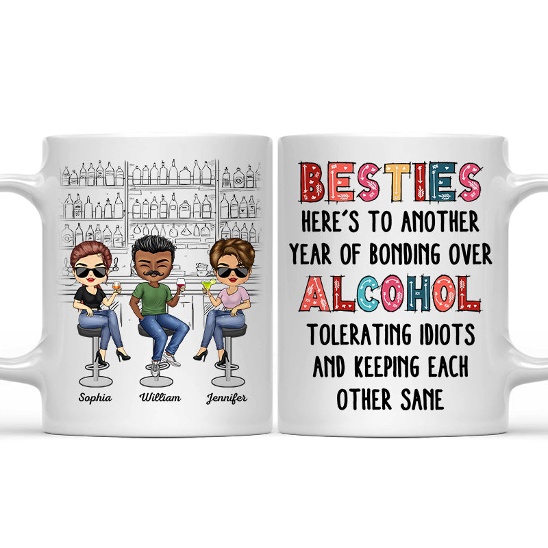 Bonding Over Alcohol With Besties - Personalized 30oz Tumbler