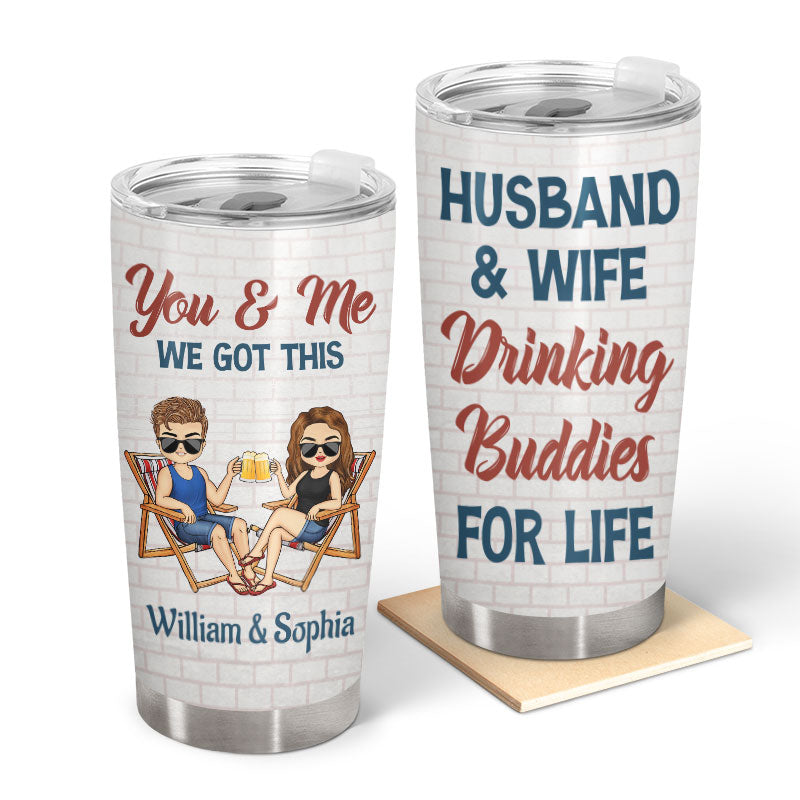 Husband & Wife Drinking Buddies For Life - Couple Gift - Personalized -  Wander Prints™