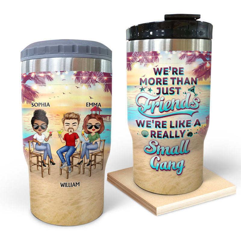 Here's To Another Year Of Bonding Over Alcohol Beach Besties - Gift For Friends - Personalized Custom Triple 3 In 1 Can Cooler