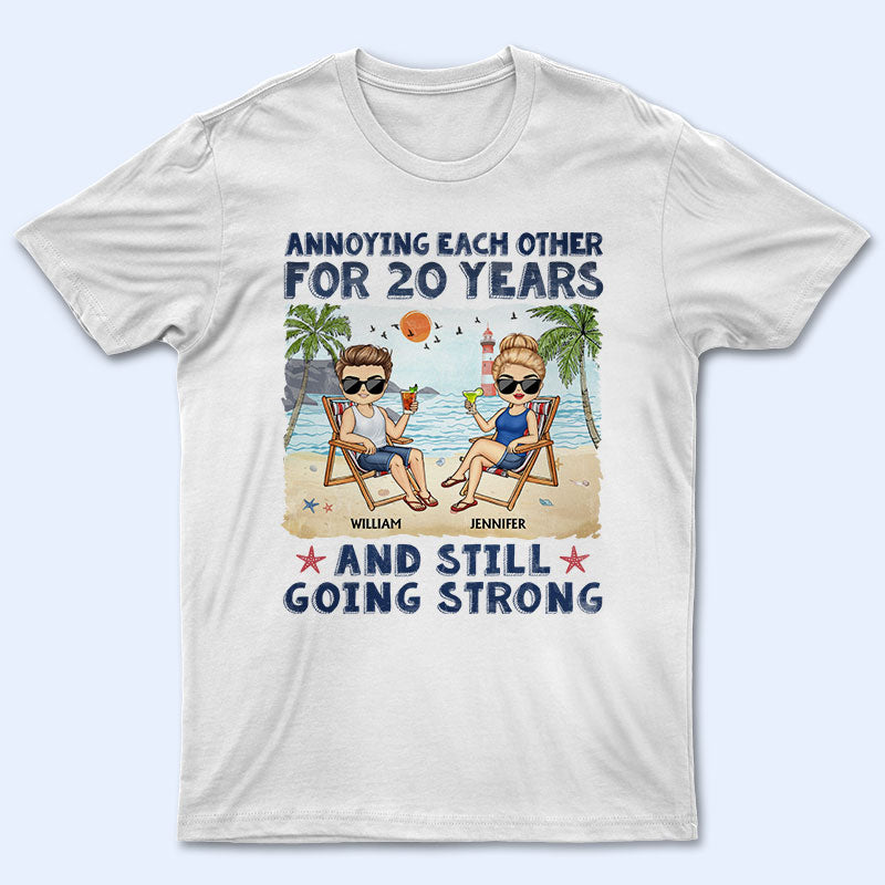 Annoying Each Other Beach Husband Wife - Couple Gift - Personalized Custom T Shirt