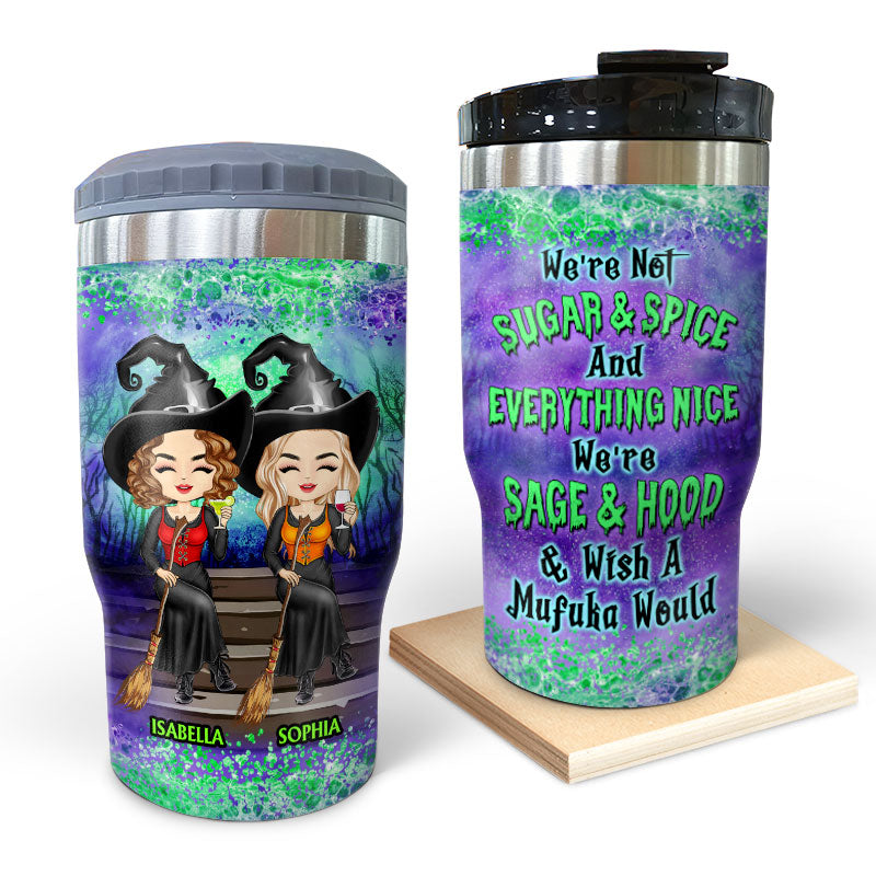 We're Not Sugar And Spice And Everything Nice Witch Best Friends - Bestie BFF Gift - Personalized Custom Triple 3 In 1 Can Cooler