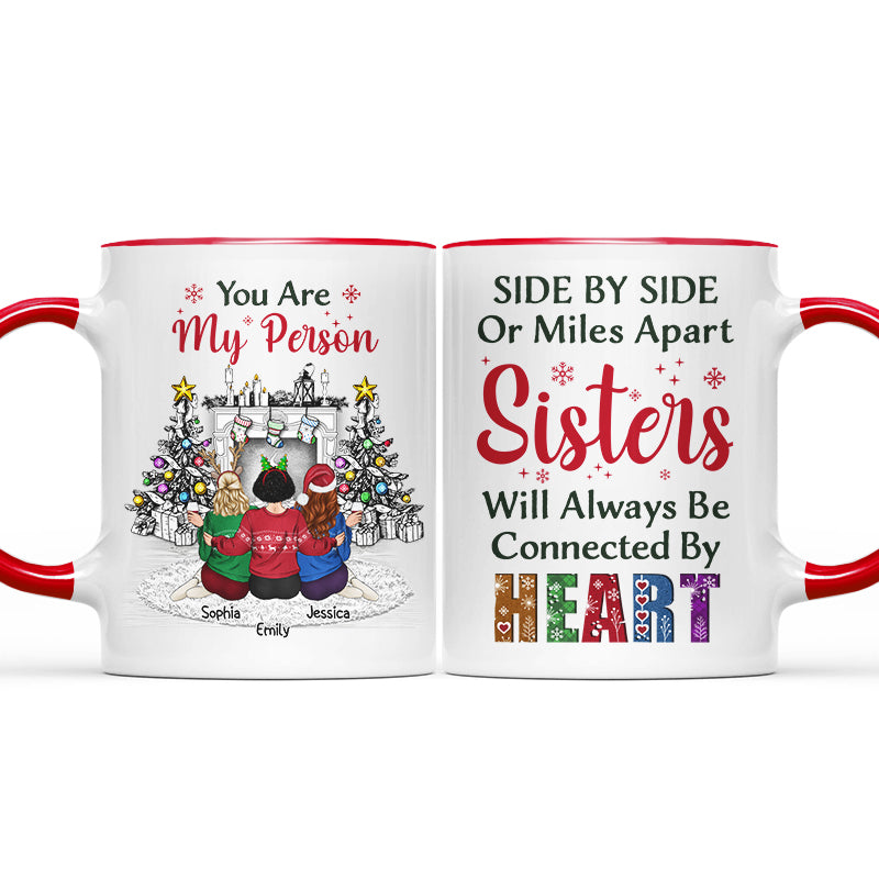 Personalized Christmas Mug - Always Sisters