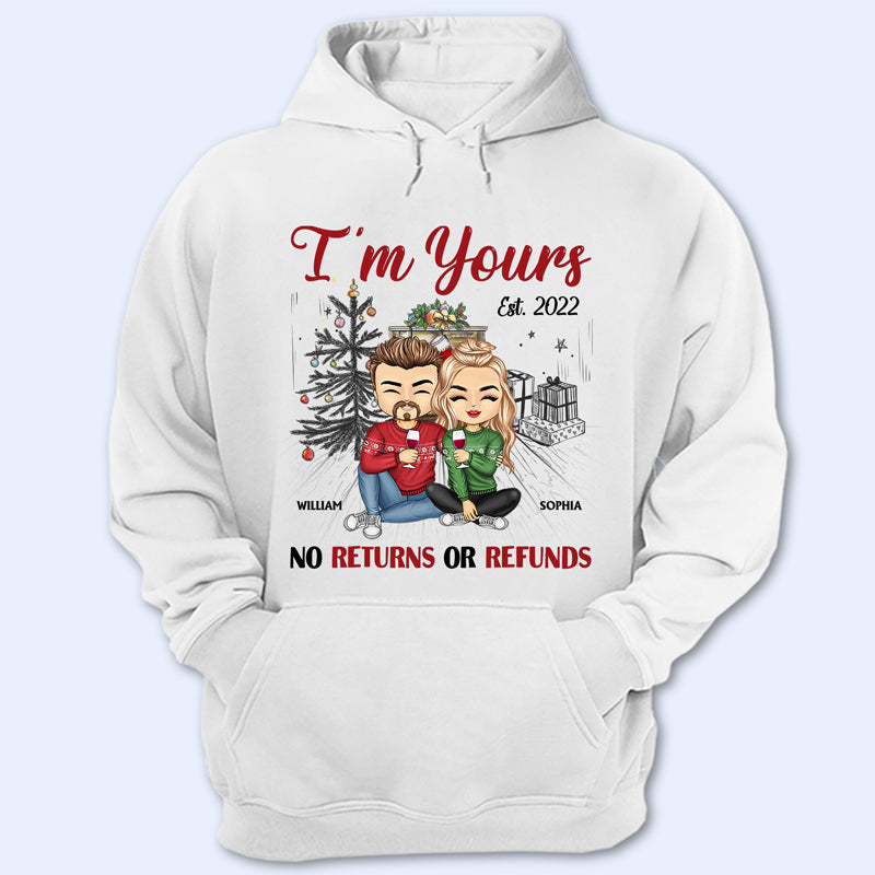 I'm Yours No Returns Or Refunds Chibi - Christmas Gift For Couples - Personalized Custom T Shirt
