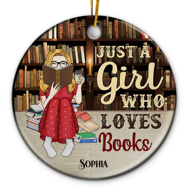 Girl Reading Book - Custom Book Titles, Personalized Acrylic