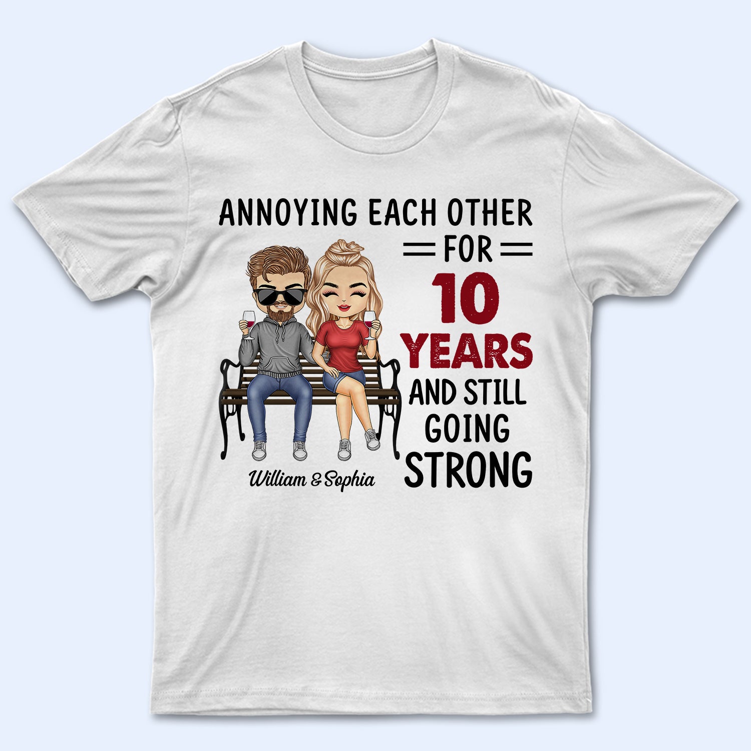Annoying For Many Years And Still Going Strong Husband Wife - Couple Gift - Personalized Custom T Shirt