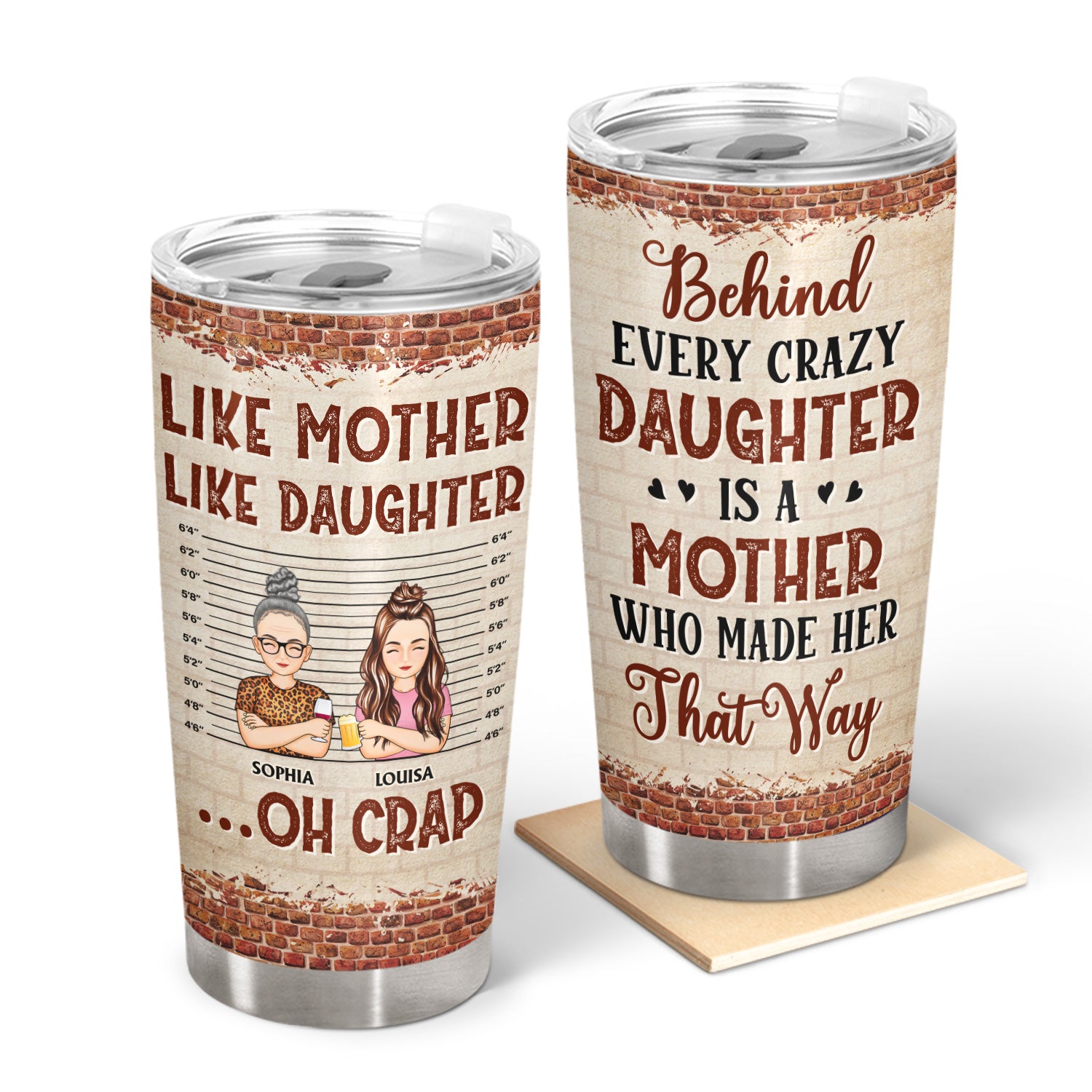 Like Mother Like Daughter Chibi - Personalized Tumbler Cup