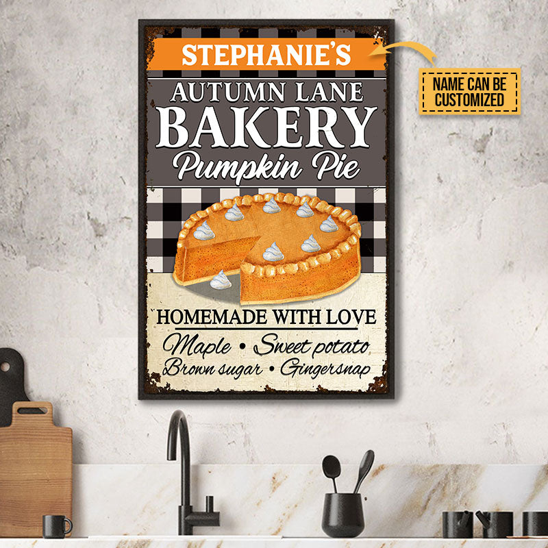 Baking Homemade With Love Custom Poster, Pumpkin Thanksgiving Decor