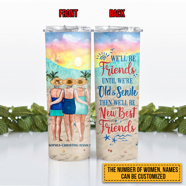 Personalized Beach Girls Tumbler - Sun Tan The Tan Will Fade