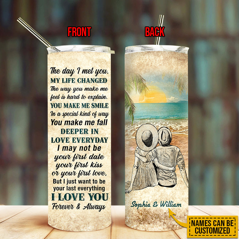 https://wanderprints.com/cdn/shop/products/Beach-Couple-Dressed-My-Life-Changed-Custom-Skinny-Tumbler-mk-default_1600x.jpg?v=1624360470