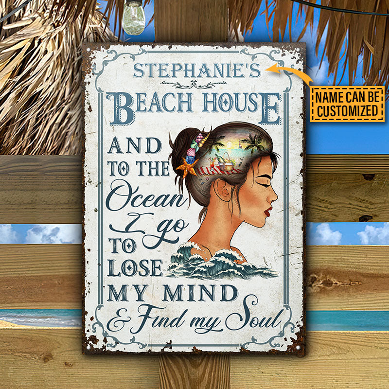 Beach House And Into The Ocean Custom Classic Metal Signs