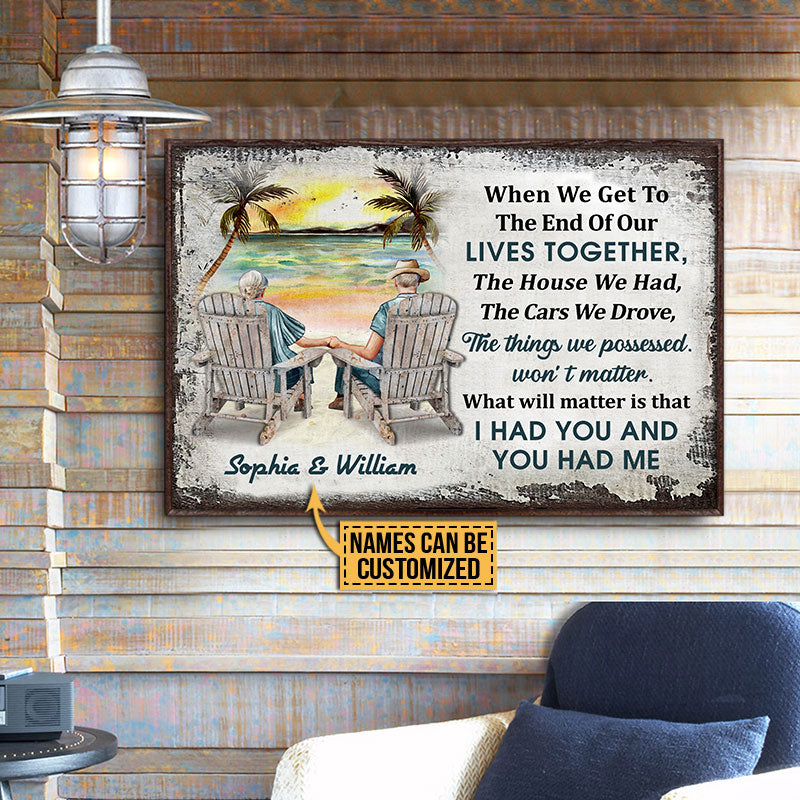 Beach Old Couple When We Get Sitting Chair Custom Poster