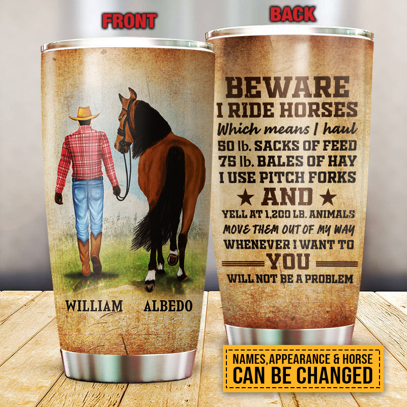 Personalized Horse Gift For Men Tumbler Cup