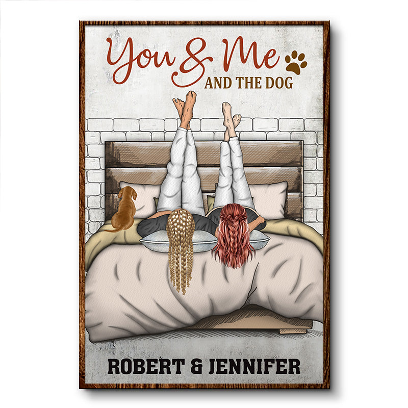 You, Me And The Dog Couple - Romantic Gift - Personalized Custom Poster