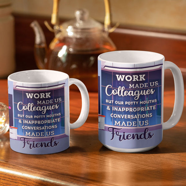 Emotional Support Coworker Mug, Coworker Best Friend Gift, Work Friend Mug,  F