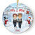 Christmas Couple Our First Christmas Together - Christmas Gift For Couple - Personalized Custom Circle Ceramic Ornament