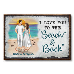 I Love You To The Beach And Back - Couple Personalized Custom 4 In 1 C -  Pawfect House ™