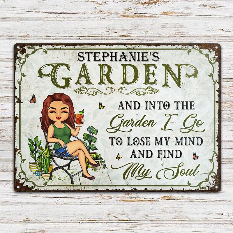 And Into The Garden I Go Gardening Gender - Garden Sign - Personalized ...