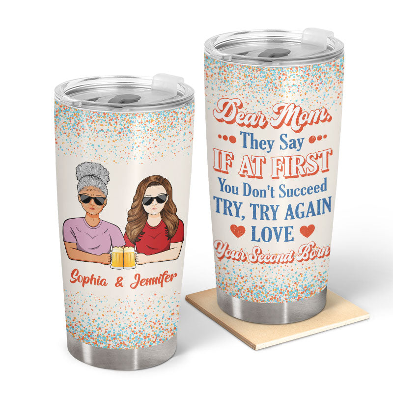 Dear Mom Personalized Engraved Tumbler With Kids Names, Stainless Cup, Gift  For Mom