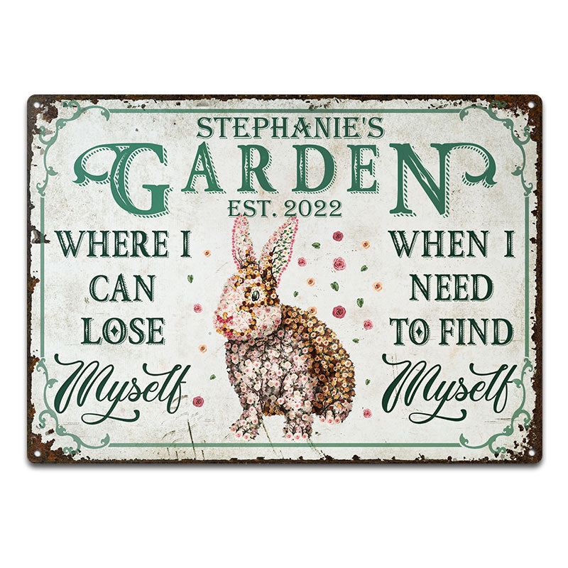 Floral Art Where I Can Lose Myself Gardening - Outdoor Decor - Personalized Custom Classic Metal Signs