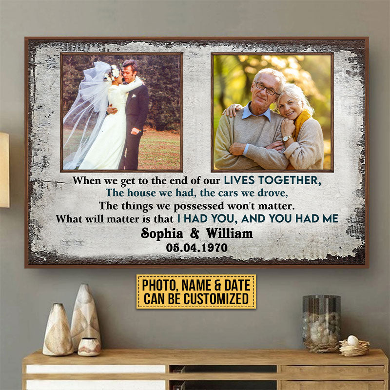 Custom Photo Gift Old Couple When We Get Anniversary Gift Custom Poster, Wedding, Sympathy, Memorial Gift, Wall Pictures, Wall Art, Wall Decor, Grandparents Day Gifts
