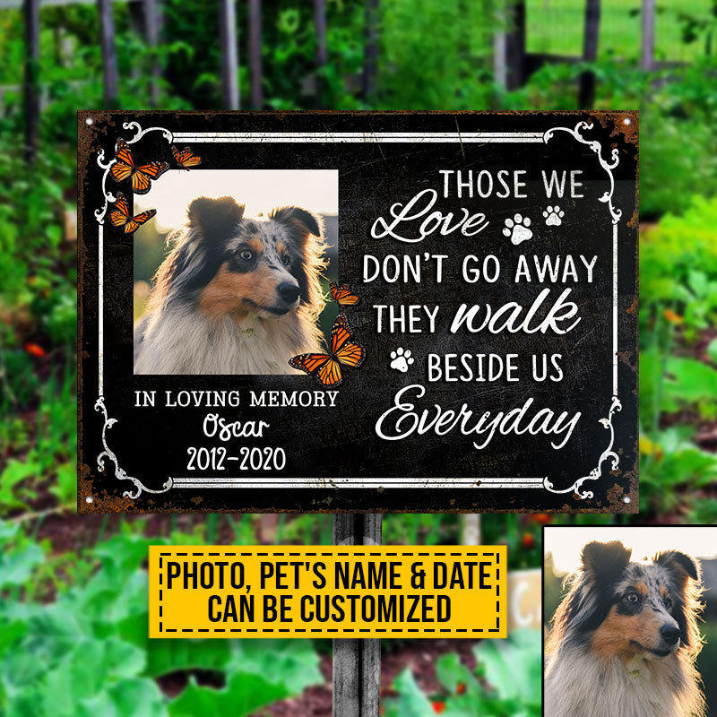 Custom Photo Pet Memorial Wall Art, Dog Passed Away Gift, Pets In