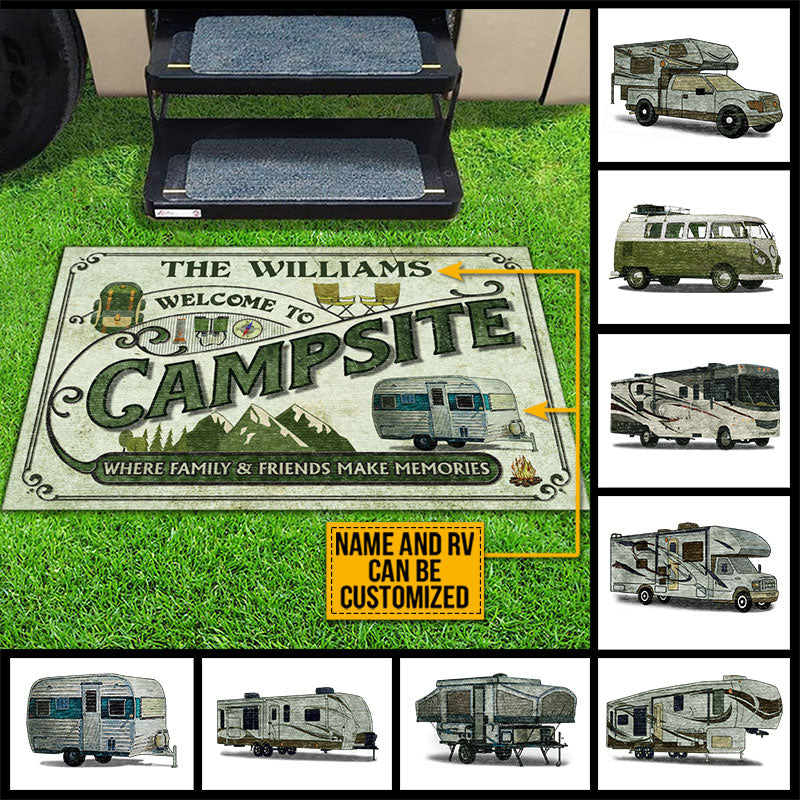 Camper Door Mat,16x24in Home is Where You Park It Doormat Non-Slip Bath