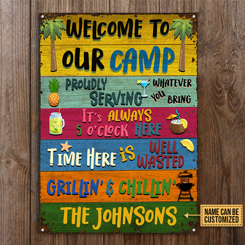 Buy: Welcome to Our Camper Personalized Doormat Art