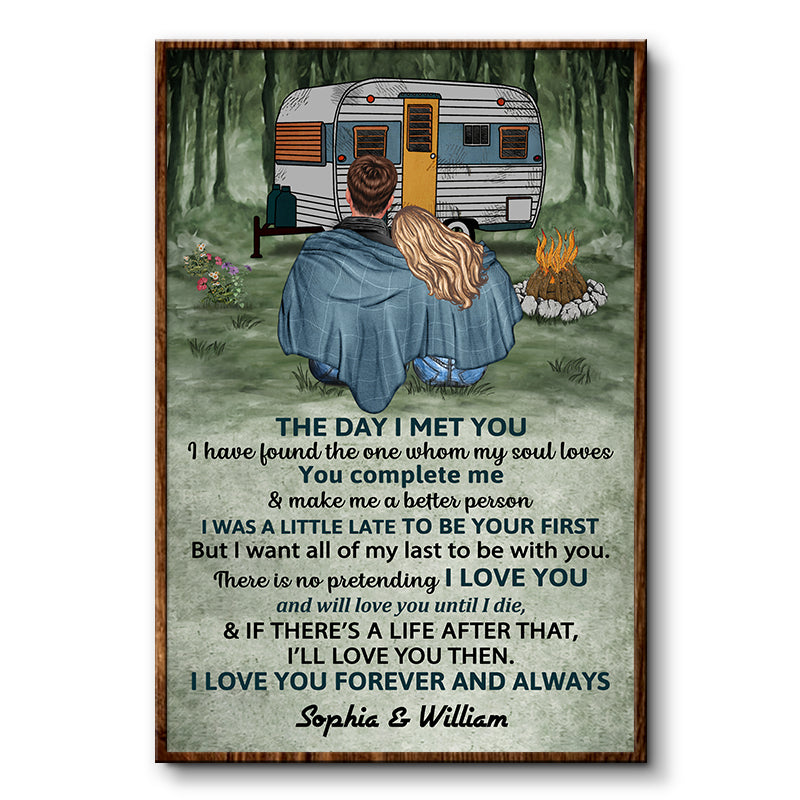 Camping Couple The Day I Met You - Personalized Custom Poster