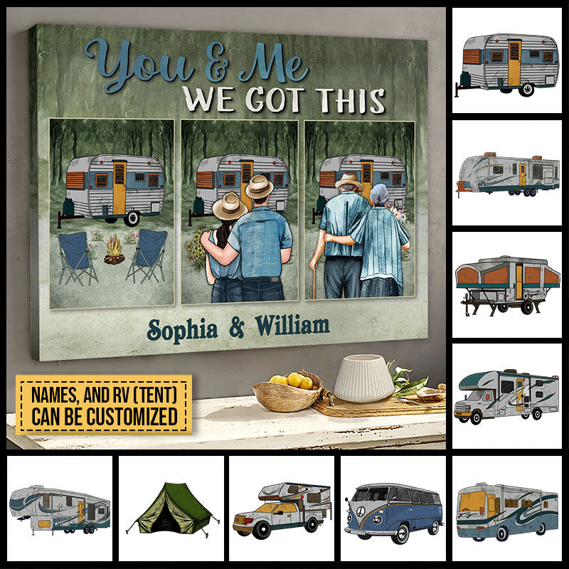 Camping Couple We Got This Custom Canvas