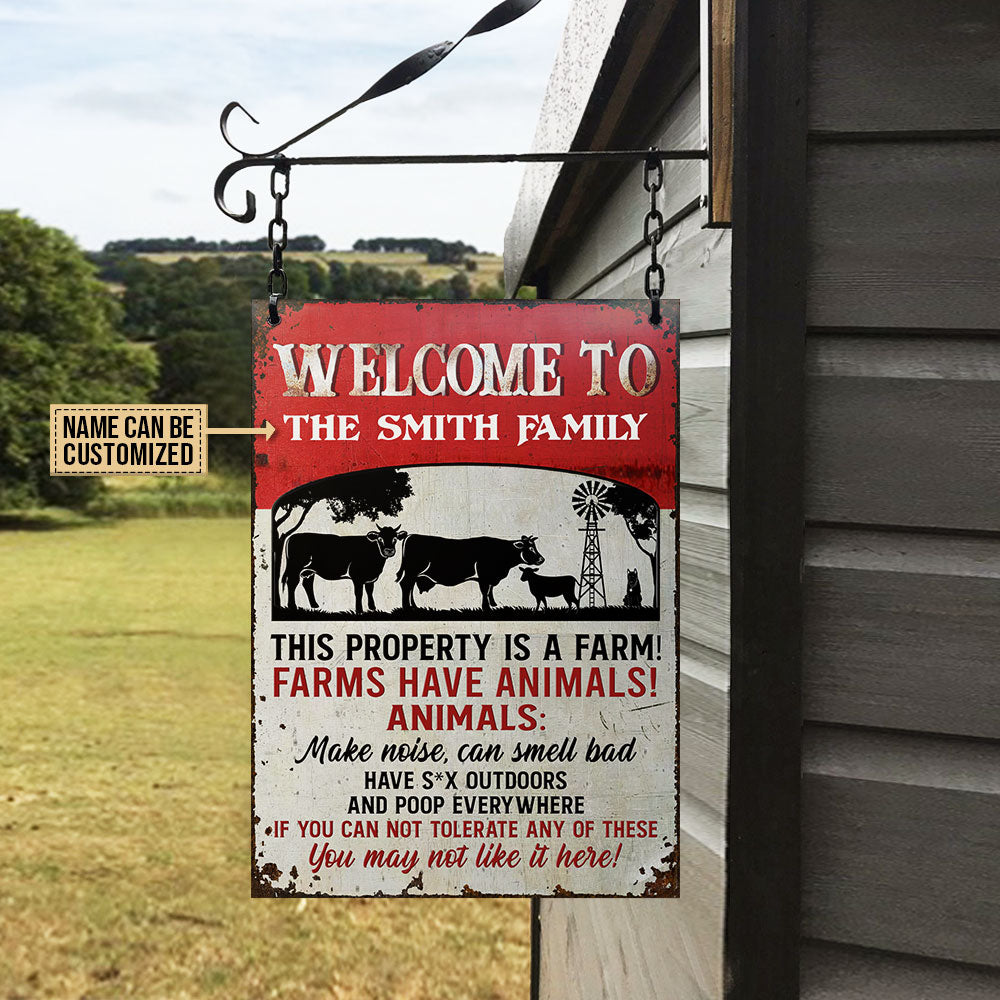Cattle Farm House This Is A Farm Custom Classic Metal Signs