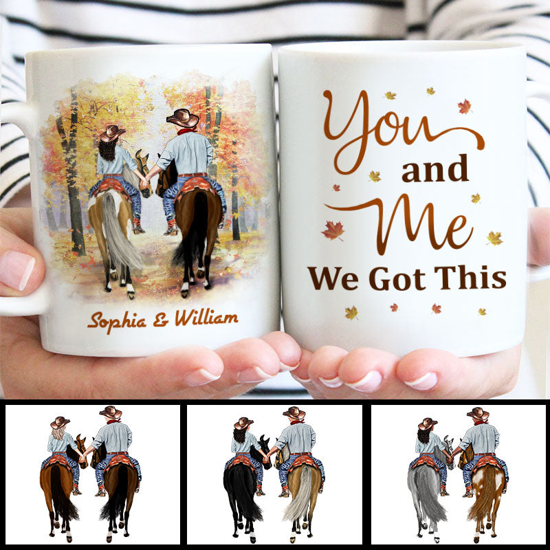 Cowboy Couple We Got This Custom Mug, Personalized Horse Couple Mug, Couple Gift