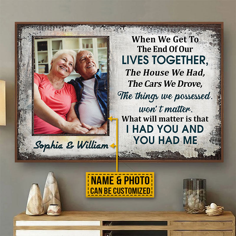 Custom Photo Old Couple Husband Wife When We Get Photo Gift Custom Poster