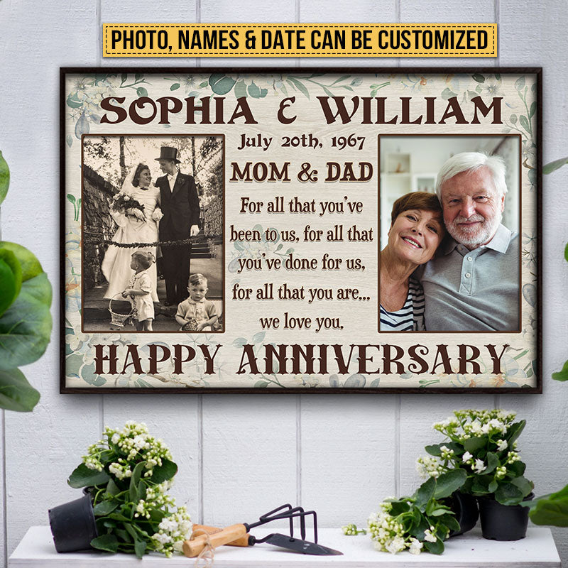 Custom Photo Old Married Couple Anniversary Parents Grandparents For A ...