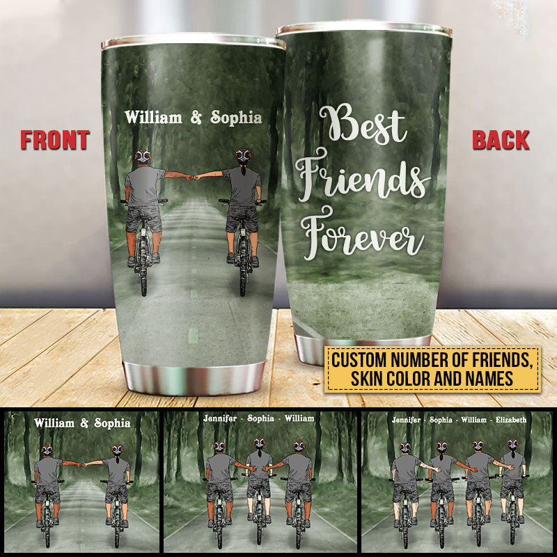 Cycling Bestie Best Friends Forever Custom Tumbler, Bff Tumbler, Gift For Friends