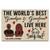 The Worlds Best Grandparents Live Here - Personalized Custom Doormat