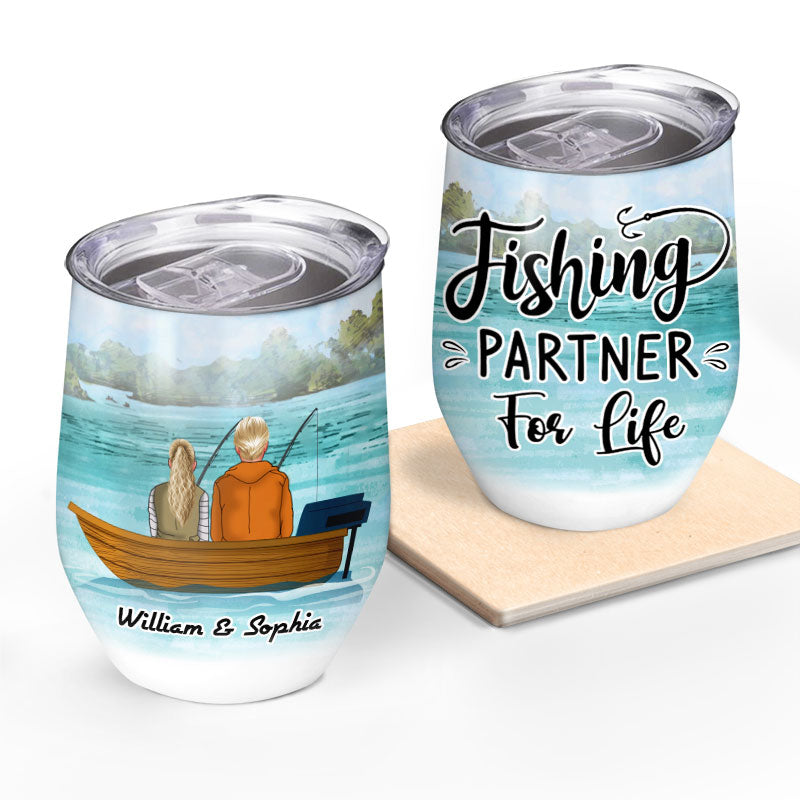 Fishing Partners For Life - Gift For Fishing Couple - Personalized Cus -  Wander Prints™