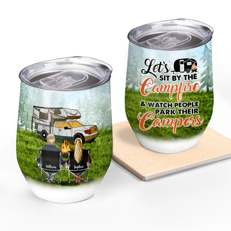 Let's Sit By The Campfire - Personalized Camping Tumbler