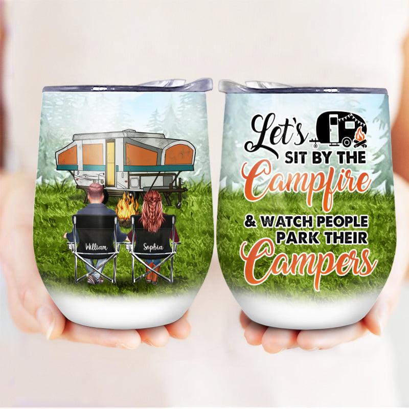 Let's Sit By The Campfire - Personalized Camping Tumbler