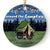 Happy Camper Camping - Personalized Custom Circle Ceramic Ornament