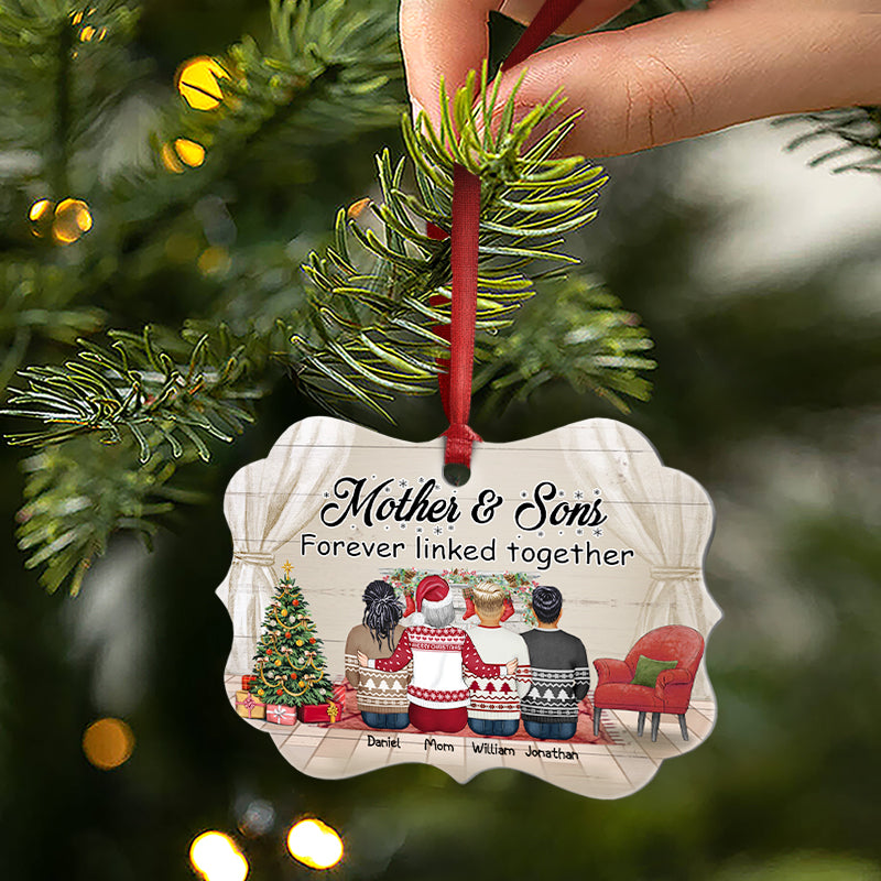 Personalized Ornament - Mother and Sons - Xmas Ornament - Mother And Sons  Forever Linked Together