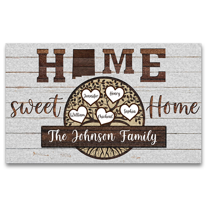 Home Sweet Home Family - Personalized Custom Doormat
