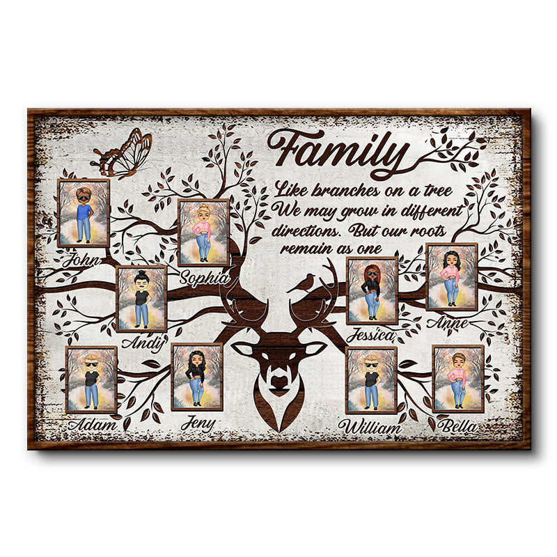 Family Like Branches On A Tree - Personalized Custom Poster