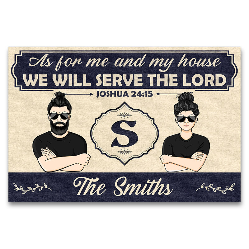 As For Me And My House Christianity - Personalized Custom Doormat