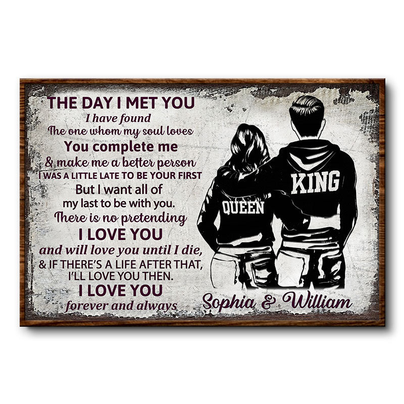 The Day I Met You I Have Found - Gift For Couple - Personalized Custom Poster