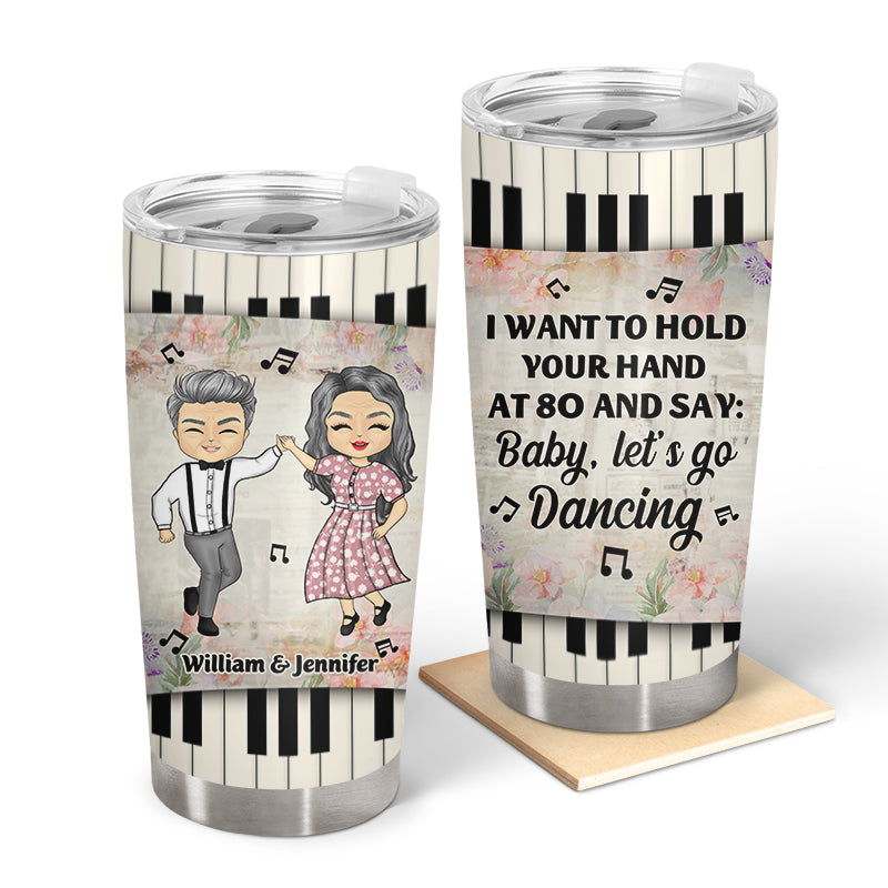 Let's Go Dancing - Gift For Senior Couples - Personalized Custom Tumbler
