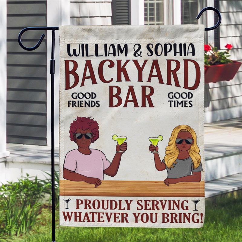 Proudly Serving Whatever You Bring Backyard Bar Decor Personalized Wander Prints™